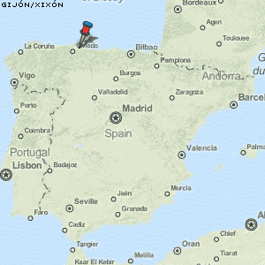 Gijón/Xixón Karte Spanien