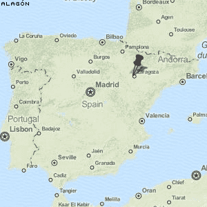Alagón Karte Spanien