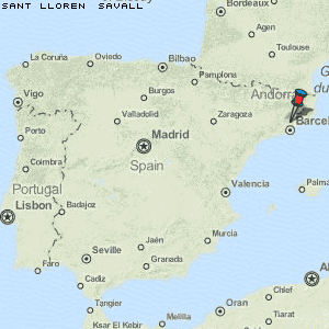 Sant Llorenç Savall Karte Spanien