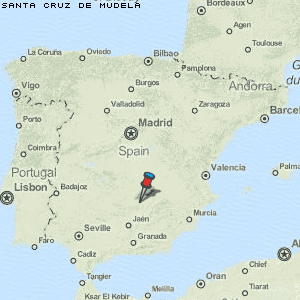 Santa Cruz de Mudela Karte Spanien
