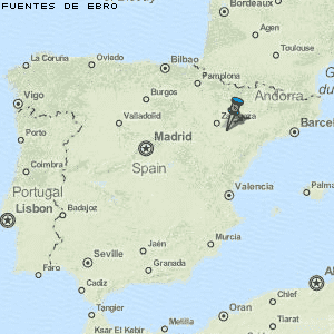Fuentes de Ebro Karte Spanien
