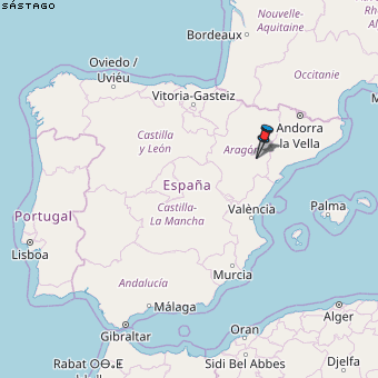 Sástago Karte Spanien