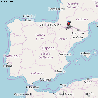 Biescas Karte Spanien