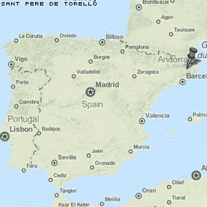 Sant Pere de Torelló Karte Spanien