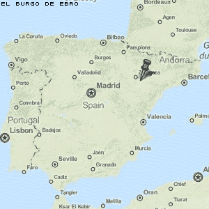 El Burgo de Ebro Karte Spanien