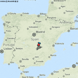 Manzanares Karte Spanien