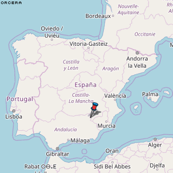 Orcera Karte Spanien