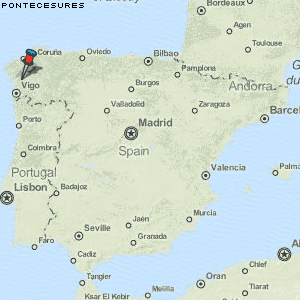 Pontecesures Karte Spanien