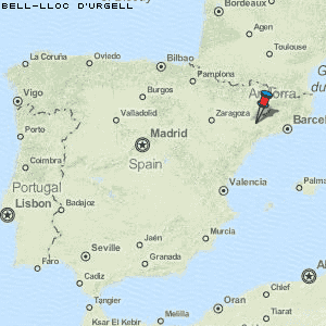 Bell-lloc d'Urgell Karte Spanien