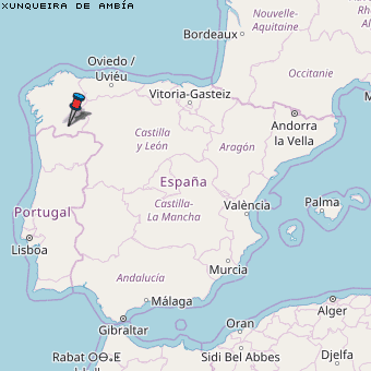 Xunqueira de Ambía Karte Spanien