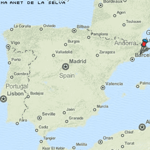 Maçanet de la Selva Karte Spanien