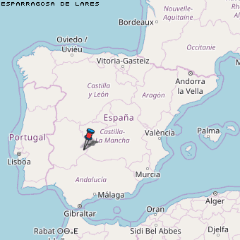 Esparragosa de Lares Karte Spanien
