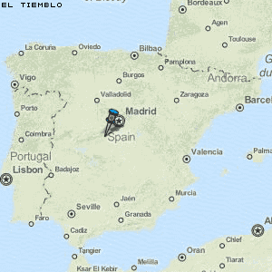 El Tiemblo Karte Spanien