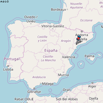 Ascó Karte Spanien