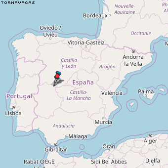 Tornavacas Karte Spanien