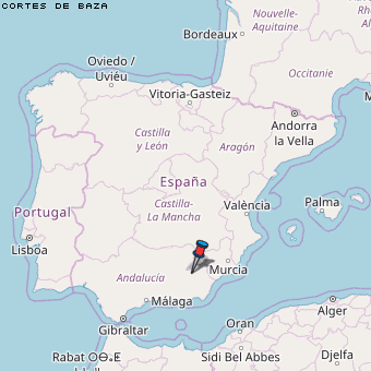 Cortes de Baza Karte Spanien