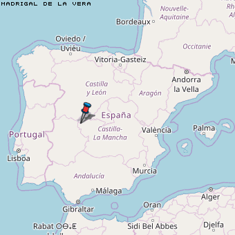 Madrigal de la Vera Karte Spanien