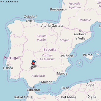 Ahillones Karte Spanien