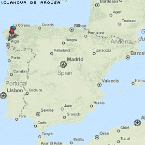Vilanova de Arousa Karte Spanien
