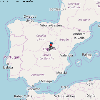 Orusco de Tajuña Karte Spanien