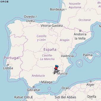 Orce Karte Spanien