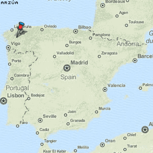 Arzúa Karte Spanien