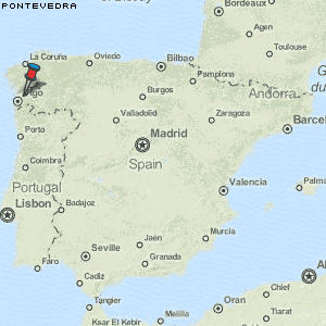 Pontevedra Karte Spanien