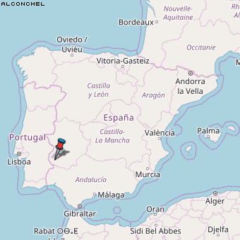 Alconchel Karte Spanien