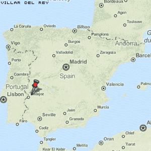 Villar del Rey Karte Spanien