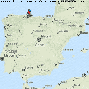 Samartín del Rei Aurelio/San Martín del Rey Aurelio Karte Spanien