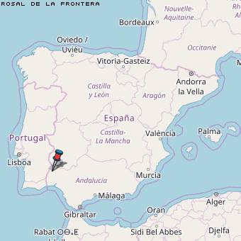 Rosal de la Frontera Karte Spanien