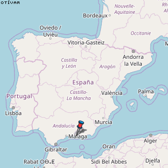 Otívar Karte Spanien
