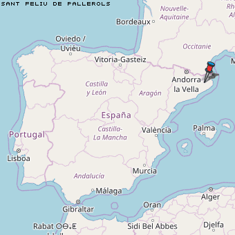 Sant Feliu de Pallerols Karte Spanien