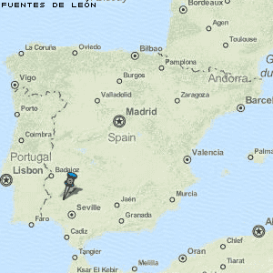 Fuentes de León Karte Spanien