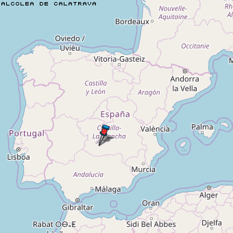 Alcolea de Calatrava Karte Spanien