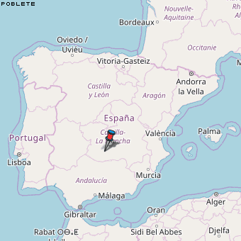 Poblete Karte Spanien