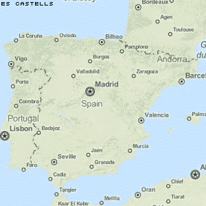 es Castells Karte Spanien