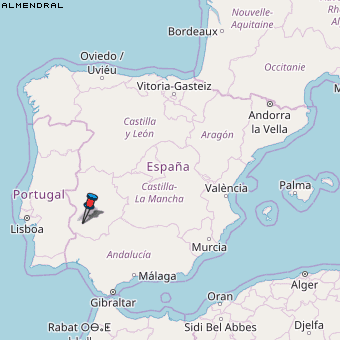 Almendral Karte Spanien
