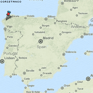 Coristanco Karte Spanien