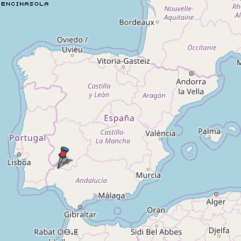 Encinasola Karte Spanien