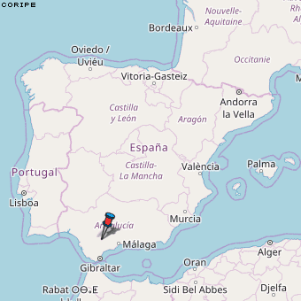Coripe Karte Spanien