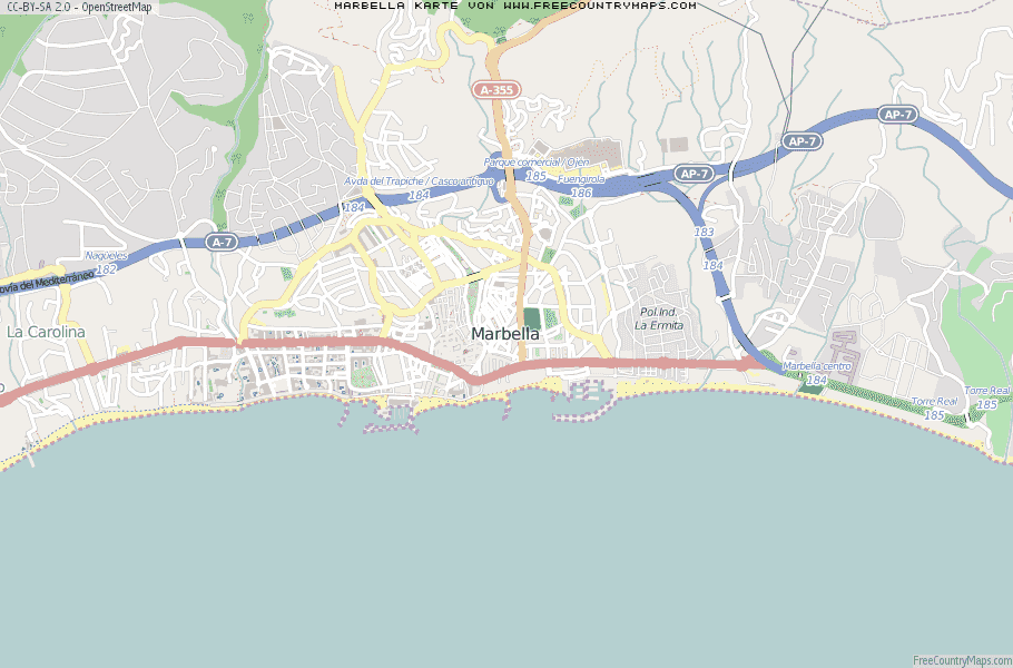 Karte Von Marbella Spanien