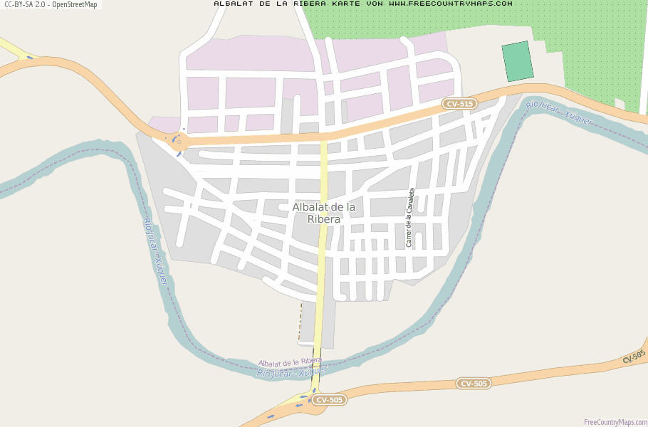 Karte Von Albalat de la Ribera Spanien