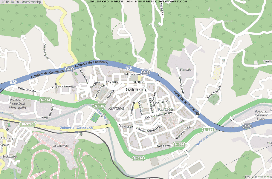 Karte Von Galdakao Spanien