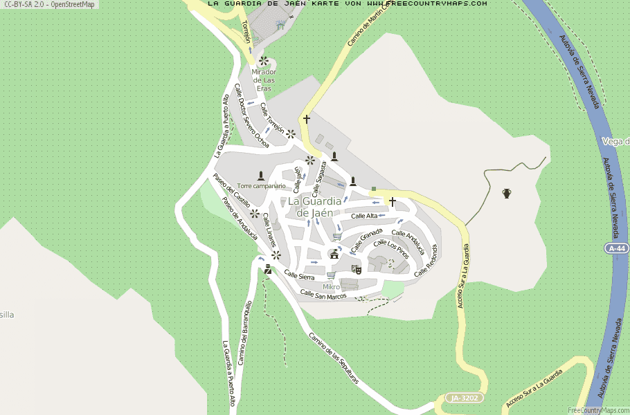 Karte Von La Guardia de Jaén Spanien