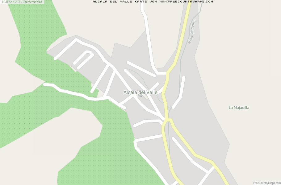 Karte Von Alcalá del Valle Spanien