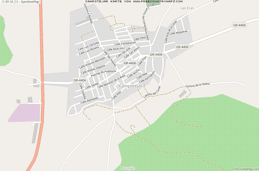 Karte Von Campotéjar Spanien