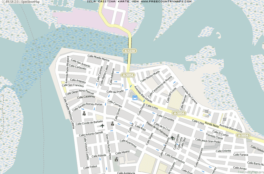 Karte Von Isla Cristina Spanien