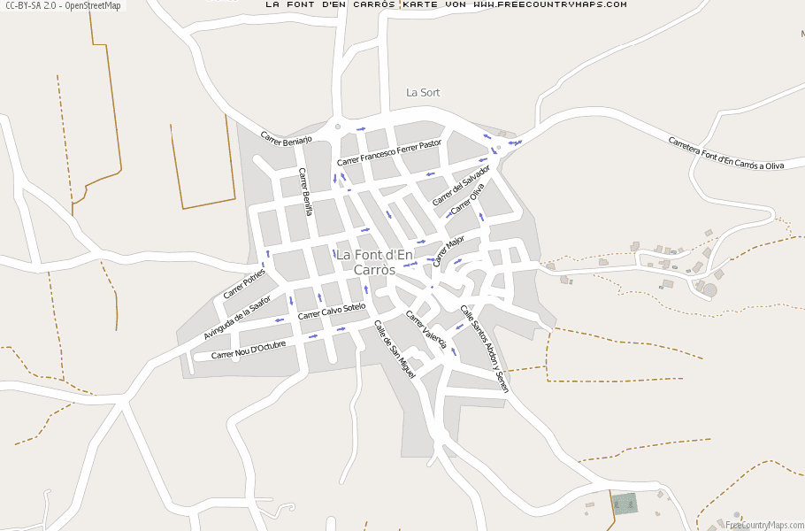 Karte Von La Font d
