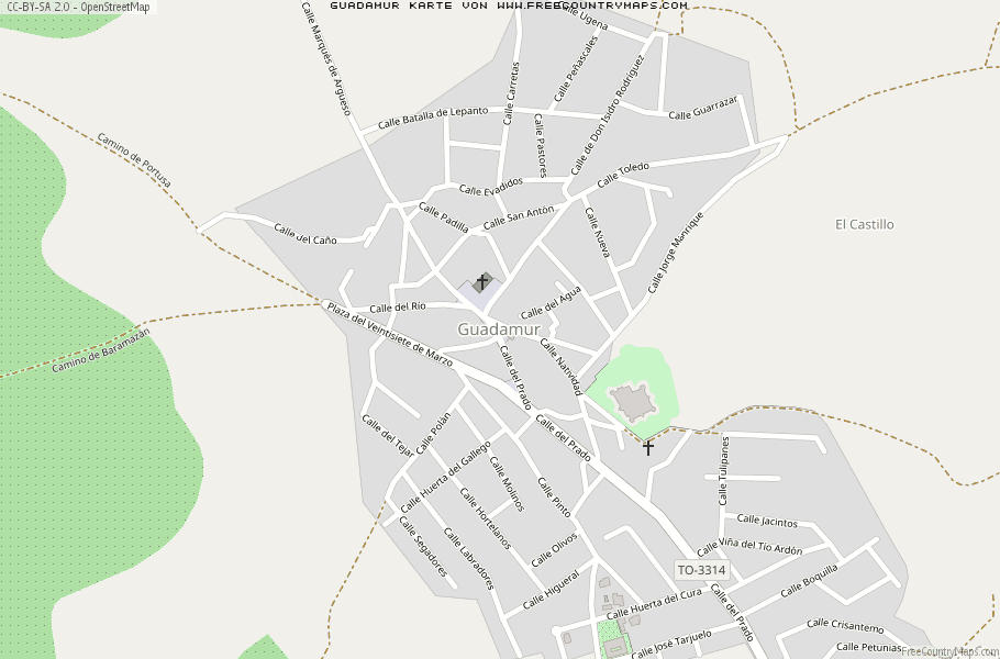 Karte Von Guadamur Spanien